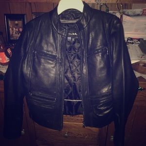 Lamb skin leather jacket. Worn out only twice